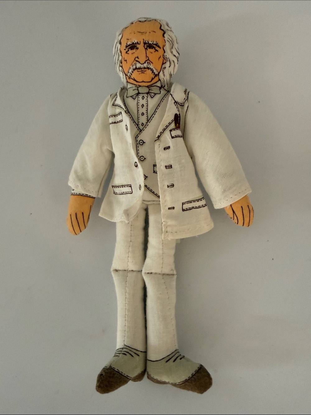 Mark Twain Cloth Doll